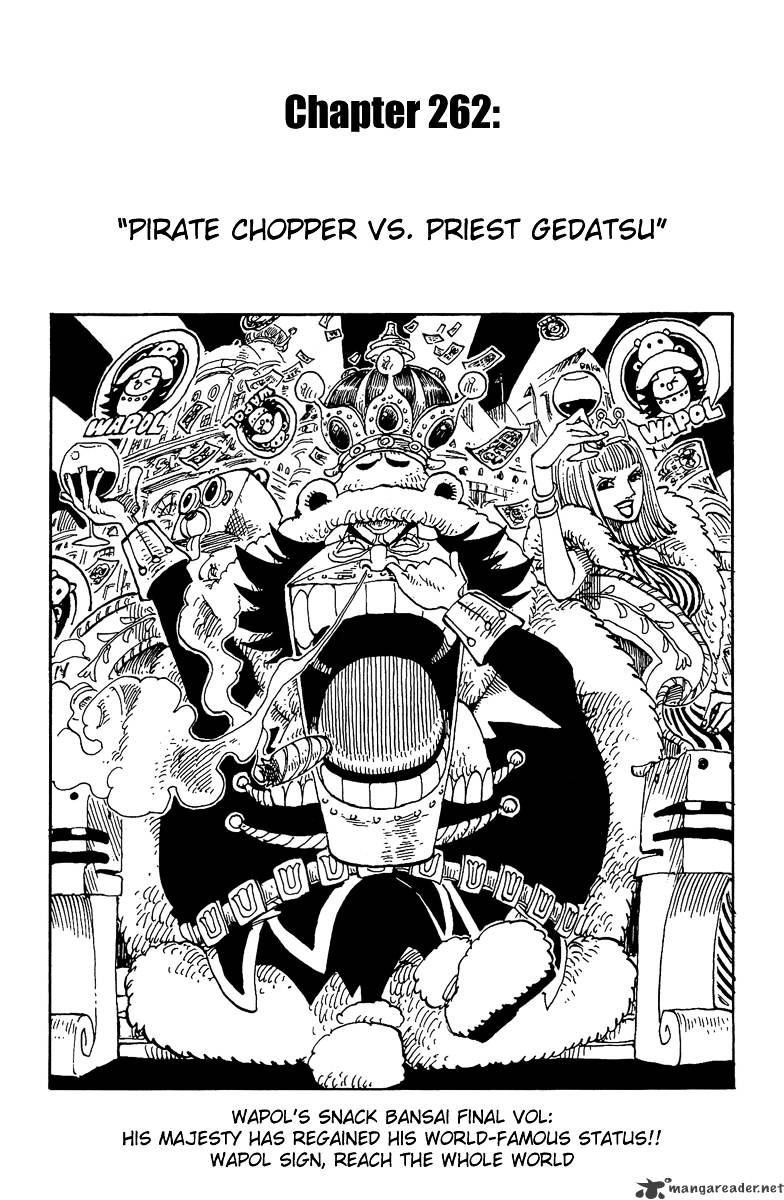 One Piece, Chapter 262 - Chopper The Pirate Vs Priest Gedatsu image 01