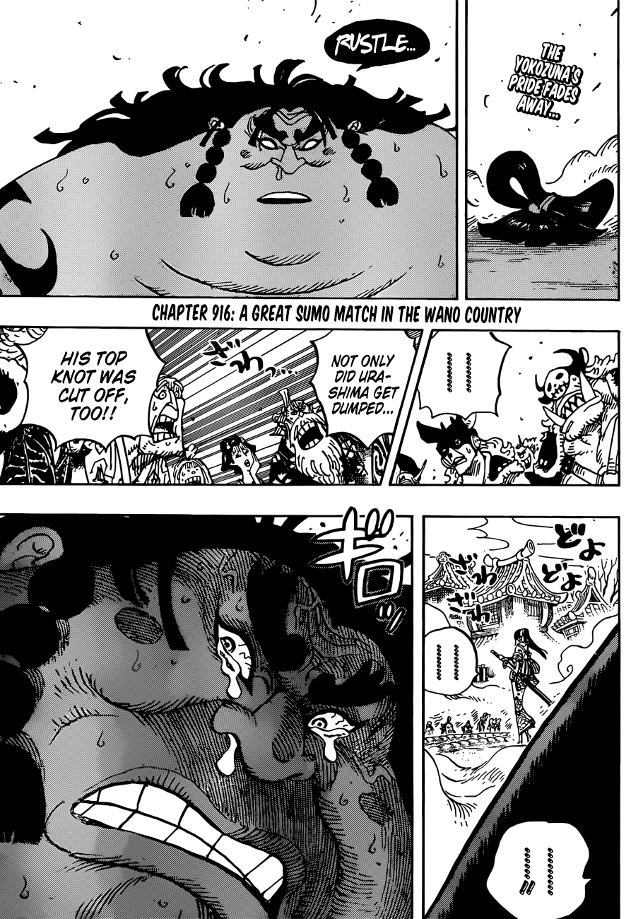One Piece, Chapter 916 - A Great Sumo Match in The Wano Country image 04