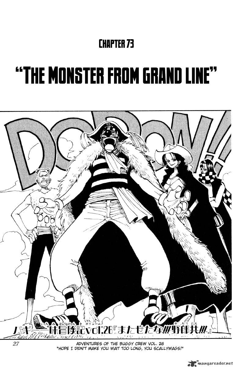 One Piece, Chapter 73 - Monster From Grand Line image 01