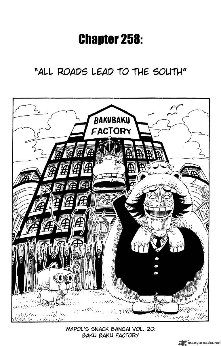 One Piece, Chapter 258 - All Roads Lead To The South image 01