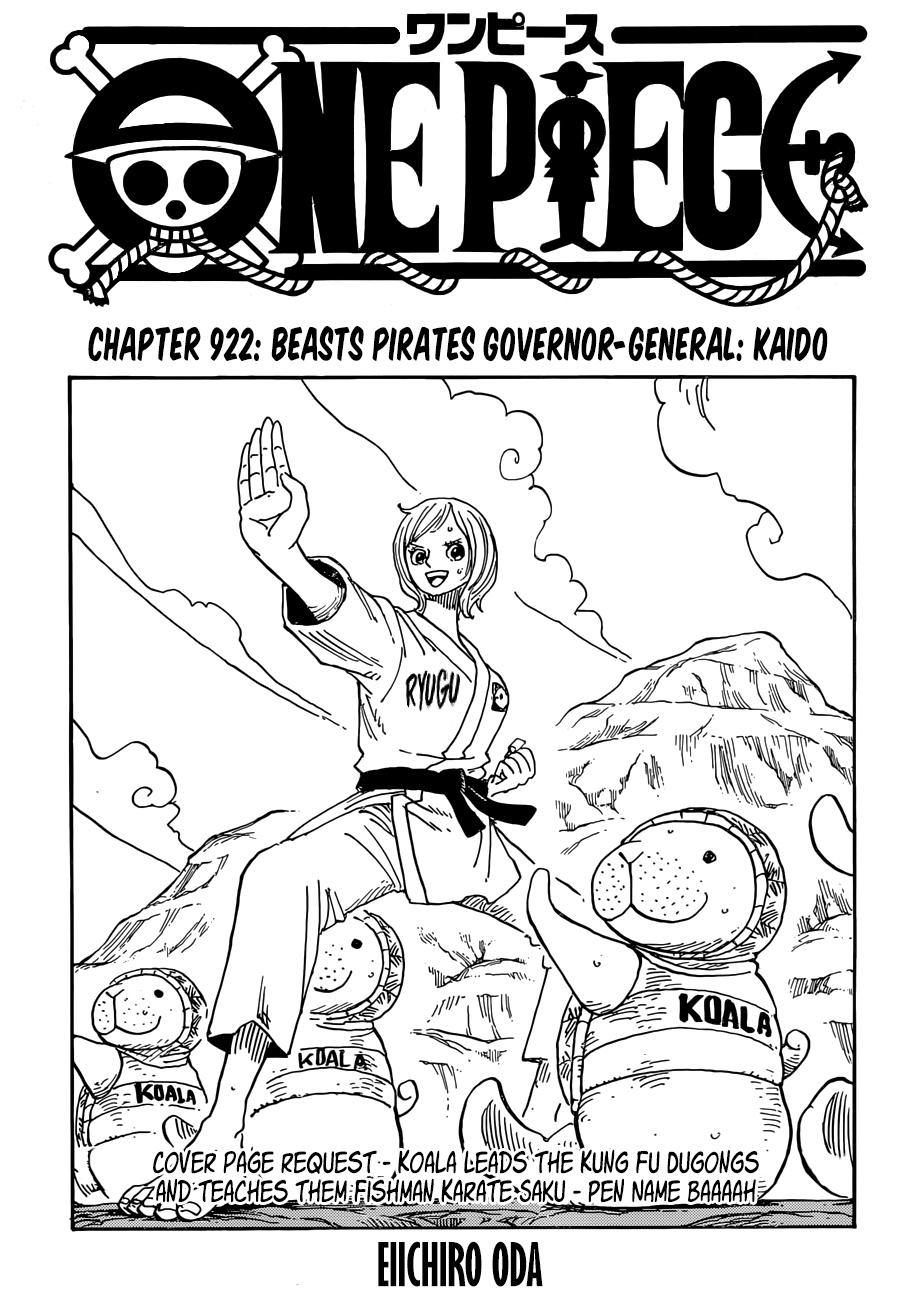 One Piece, Chapter 922 - Beasts Pirates Governor-General Kaido image 01