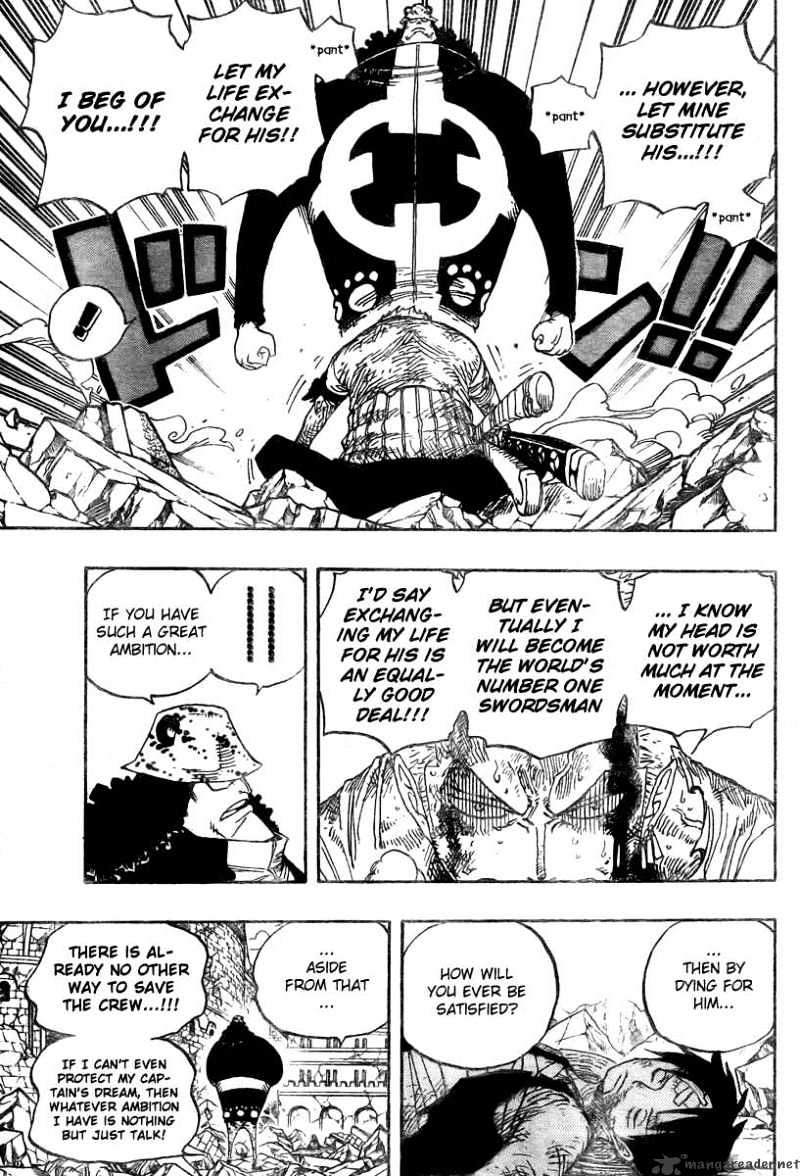One Piece, Chapter 485 - Member of the Strawhat Crew - Pirate Hunter Zoro image 11
