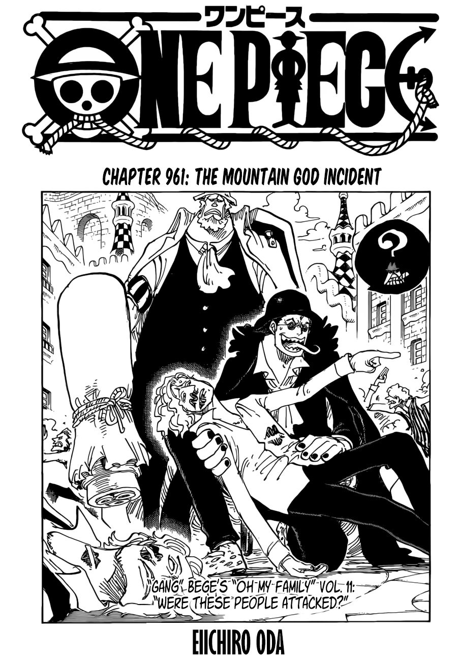 One Piece, Chapter 961 - The Mountain God Incident image 01