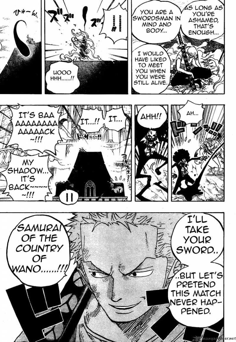 One Piece, Chapter 467 - Pirate Zoro Vs. Samurai Ryuuma image 18