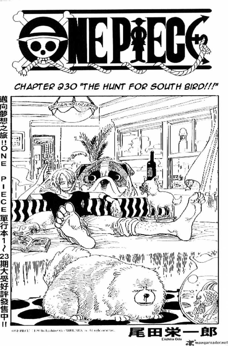 One Piece, Chapter 230 - The Hunt For South Bird!!! image 01
