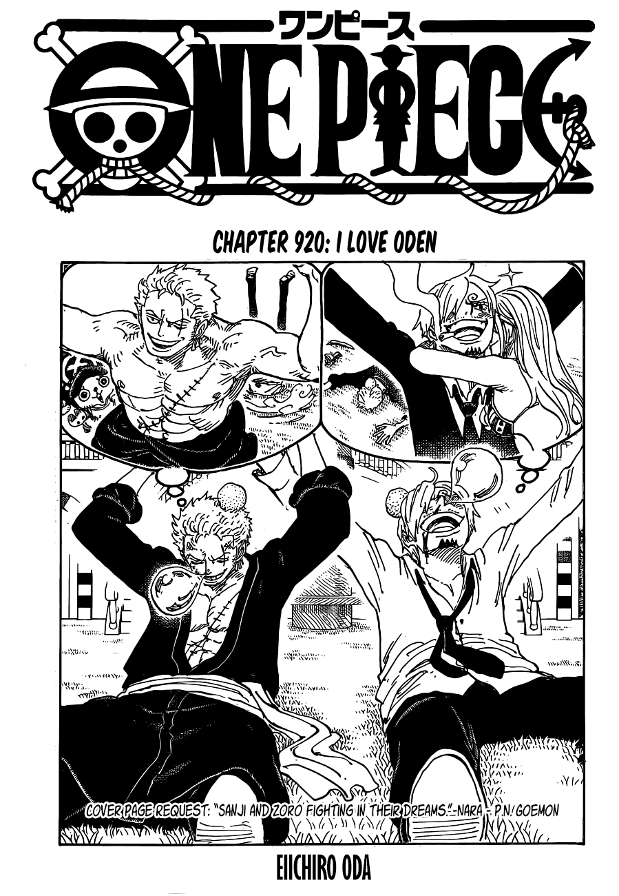 One Piece, Chapter 920 - I Love Oden image 01