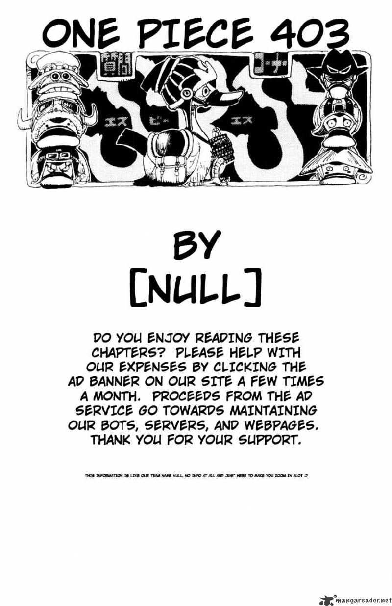 One Piece, Chapter 403 - Mr. Kishido image 20