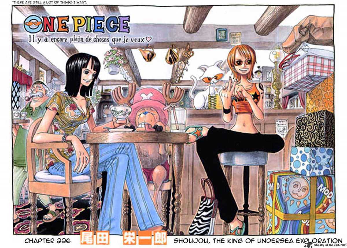 One Piece, Chapter 226 - Shoujou, The King Of Undersea Exploration image 01