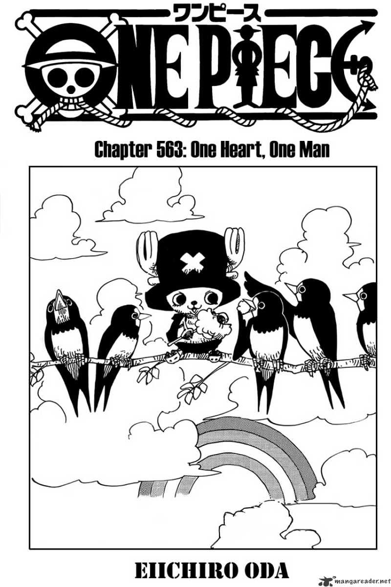 One Piece, Chapter 563 - One Heart, One Man image 01
