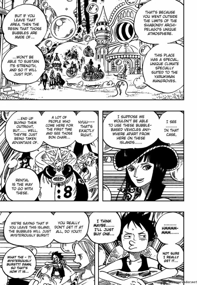 One Piece, Chapter 497 - Adventure On The Islands Of The Dancing Bubbles image 09