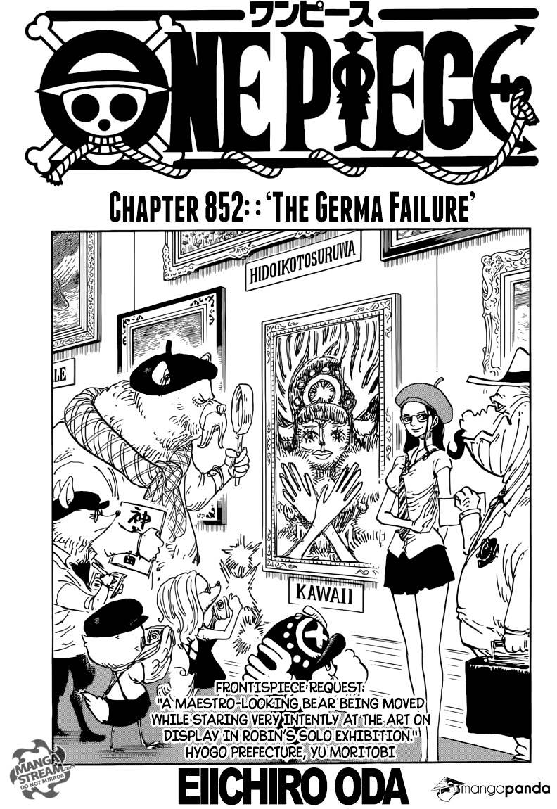 One Piece, Chapter 852 - The Germa Failure image 01