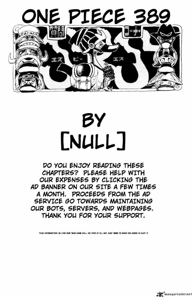 One Piece, Chapter 389 - Response image 18