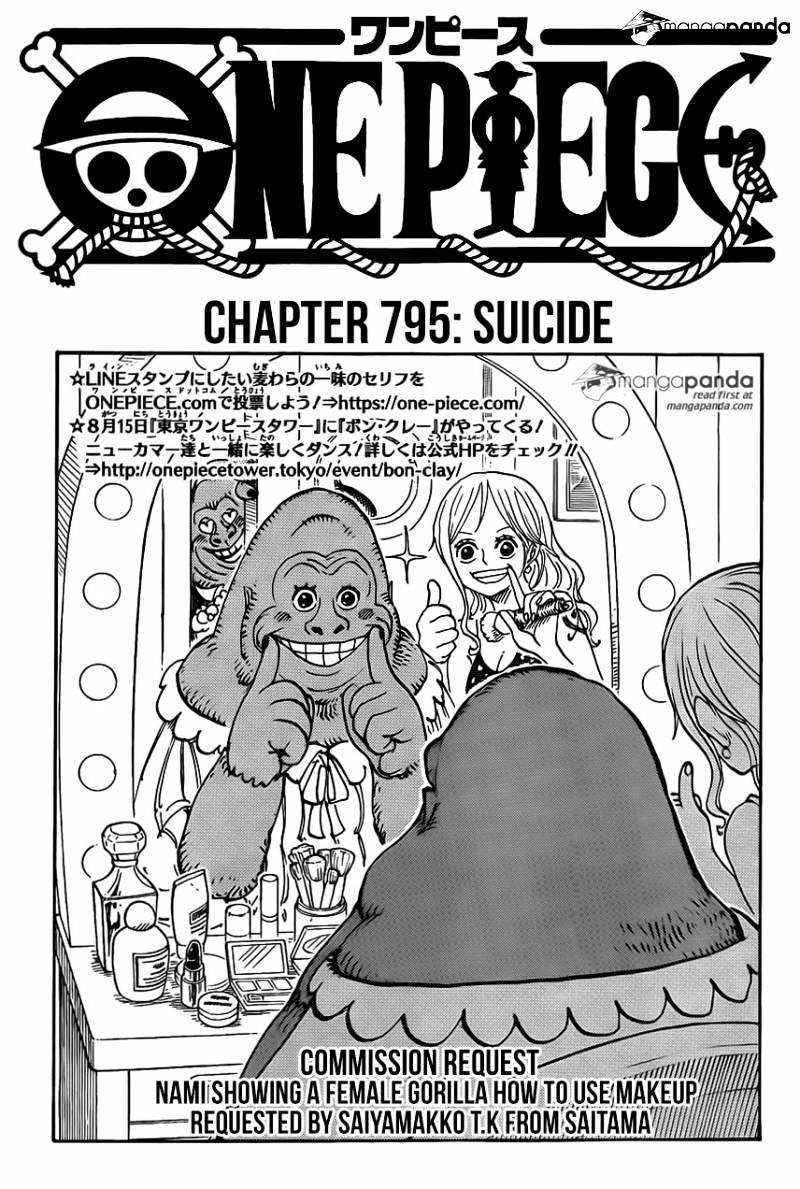 One Piece, Chapter 795 - Suicide image 01