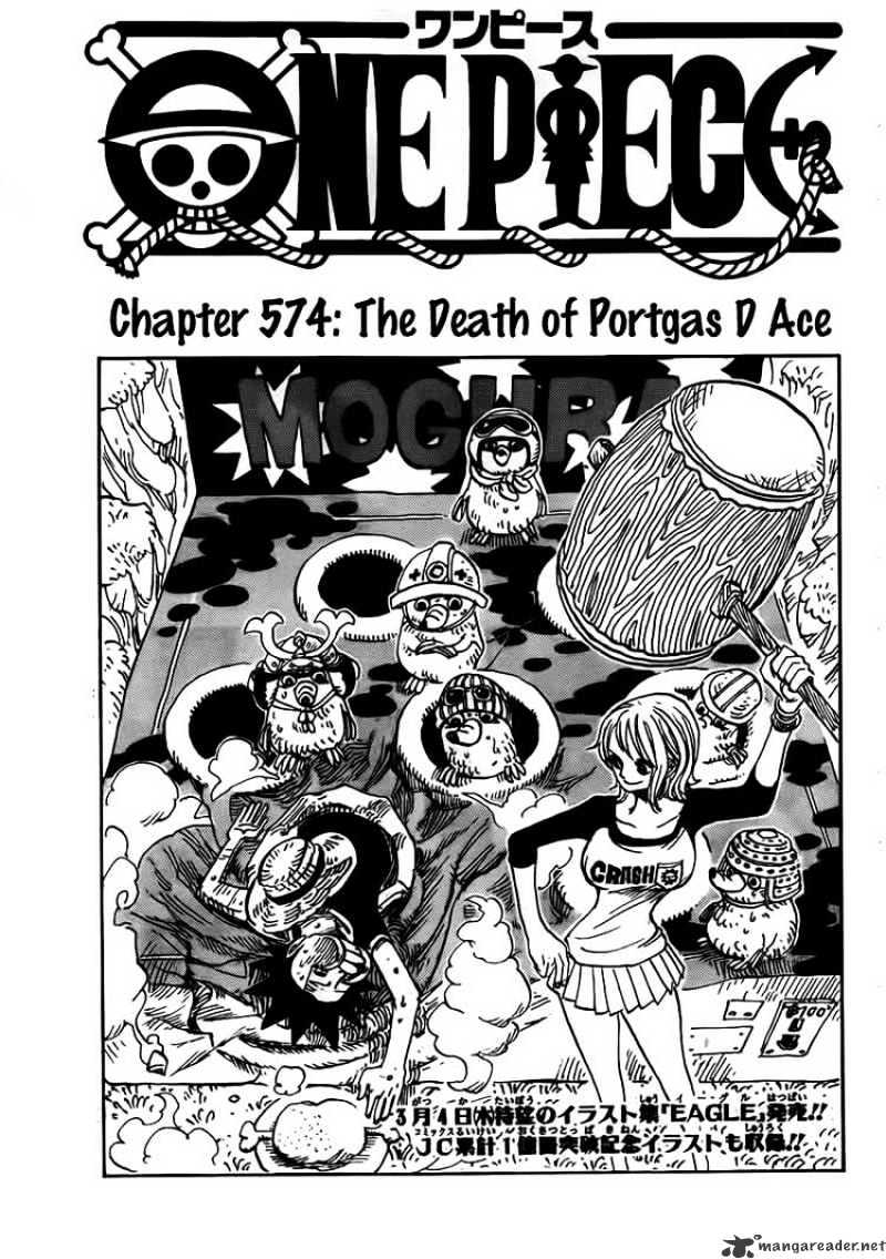 One Piece, Chapter 574 - The Death Of Portgas D Ace image 01