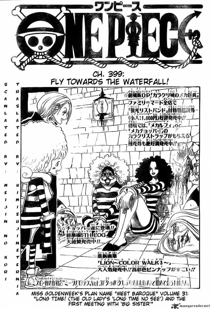 One Piece, Chapter 399 - Jump To The Fall!! image 01