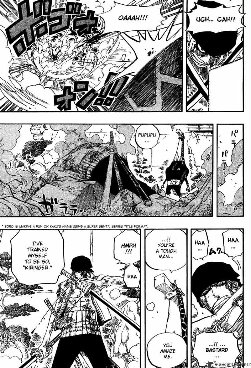 One Piece, Chapter 416 - Zoro Vs Kaku image 15
