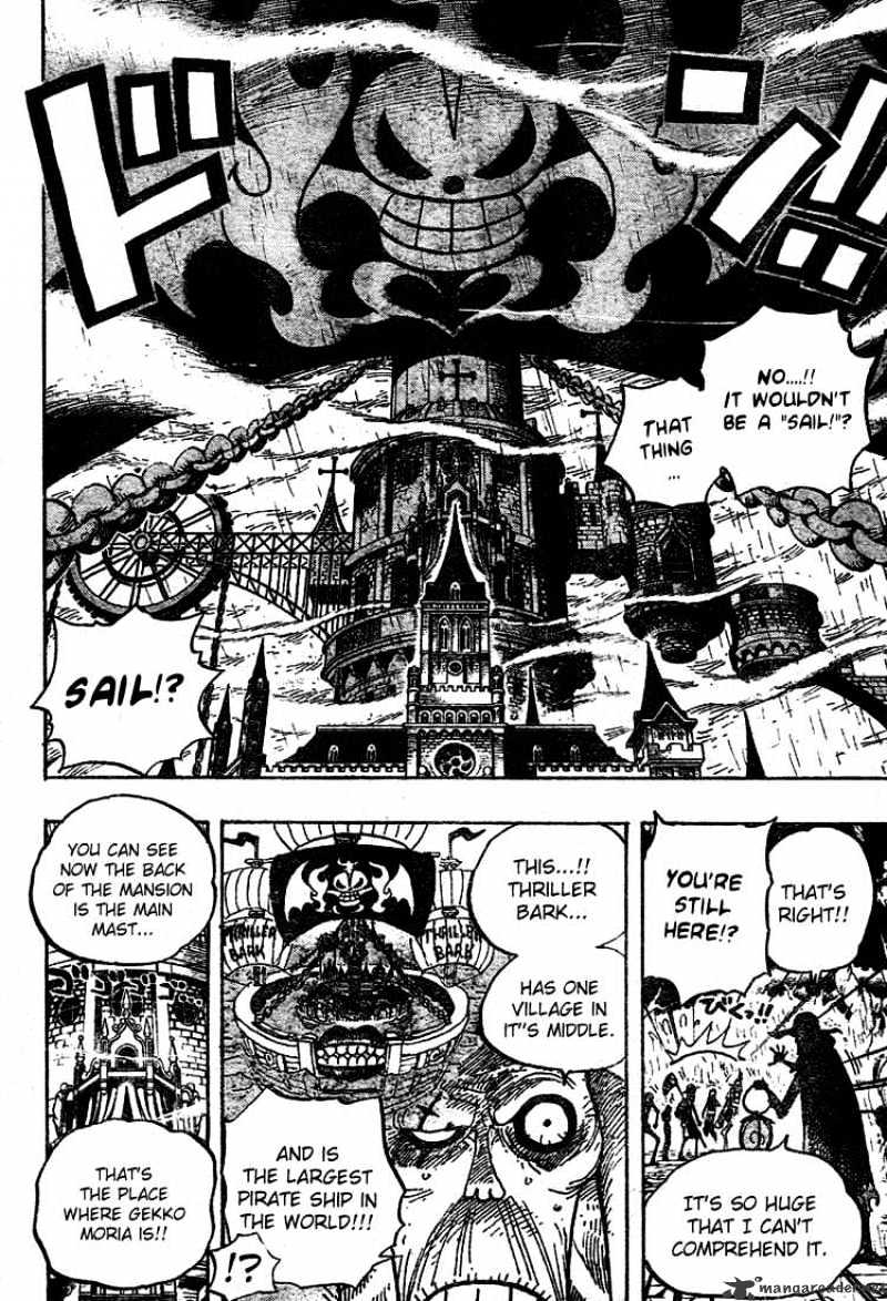 One Piece, Chapter 449 - The Mysterious Four Of Thriller Bark image 14