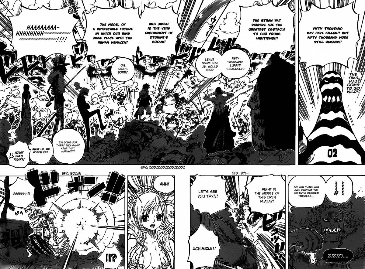 One Piece, Chapter 635 - So Grotesque I Could Fly image 02