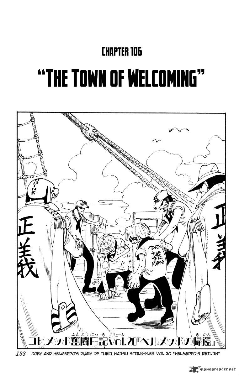 One Piece, Chapter 106 - The Welcome Town image 01