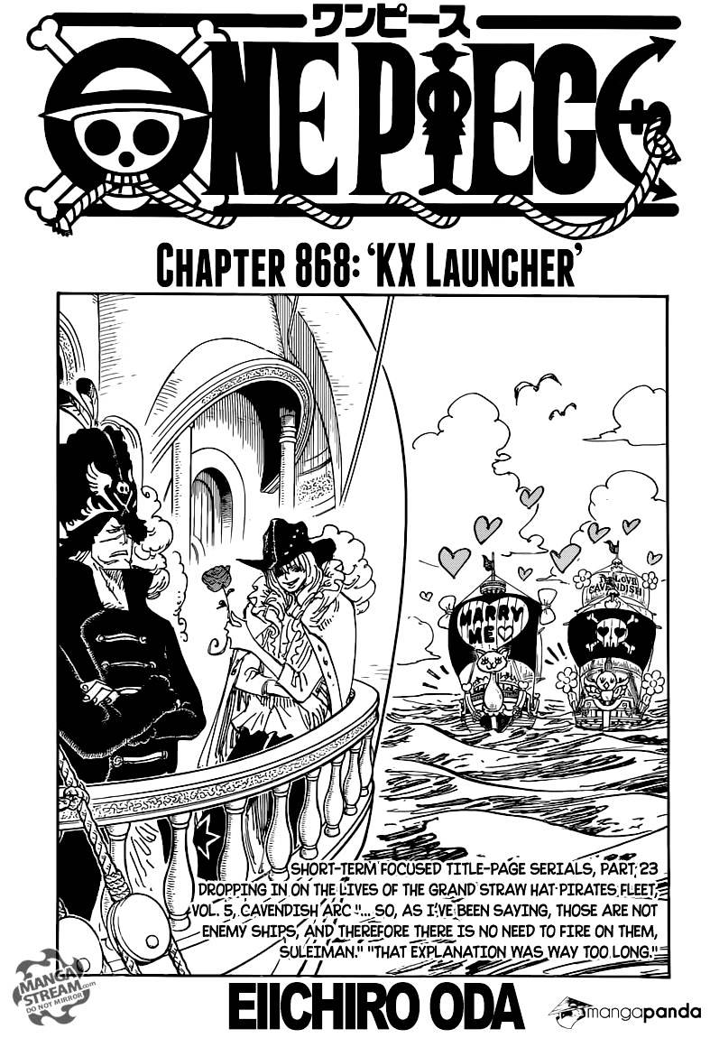 One Piece, Chapter 868 - KX Launcher image 01
