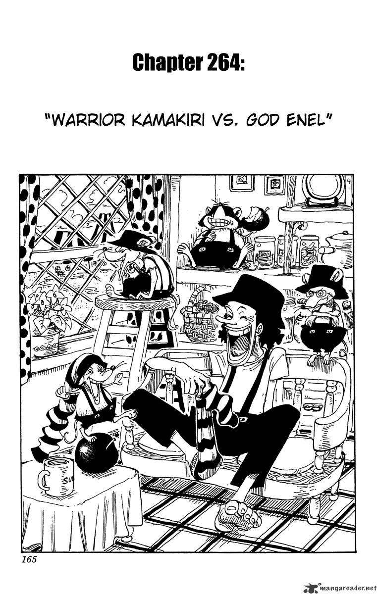 One Piece, Chapter 264 - Warrior Kamakiri V.s. God Enerli image 01