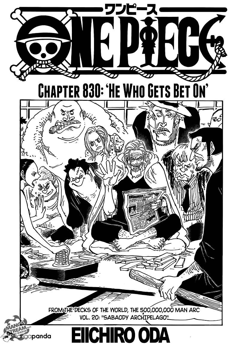 One Piece, Chapter 830 - He Who Gets Bet On image 01