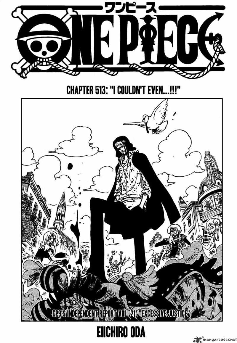 One Piece, Chapter 513 - I Couldn