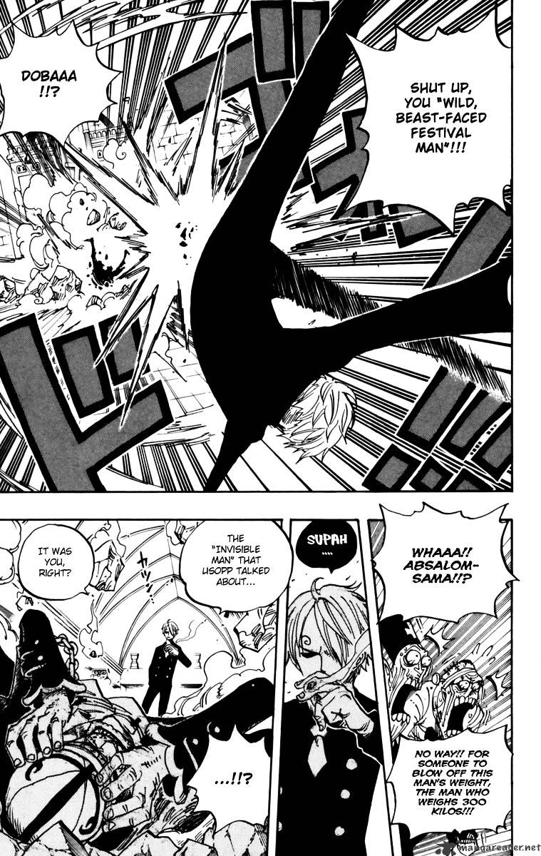 One Piece, Chapter 463 - Pirate Sanji Vs. Mystrious Absalom image 15