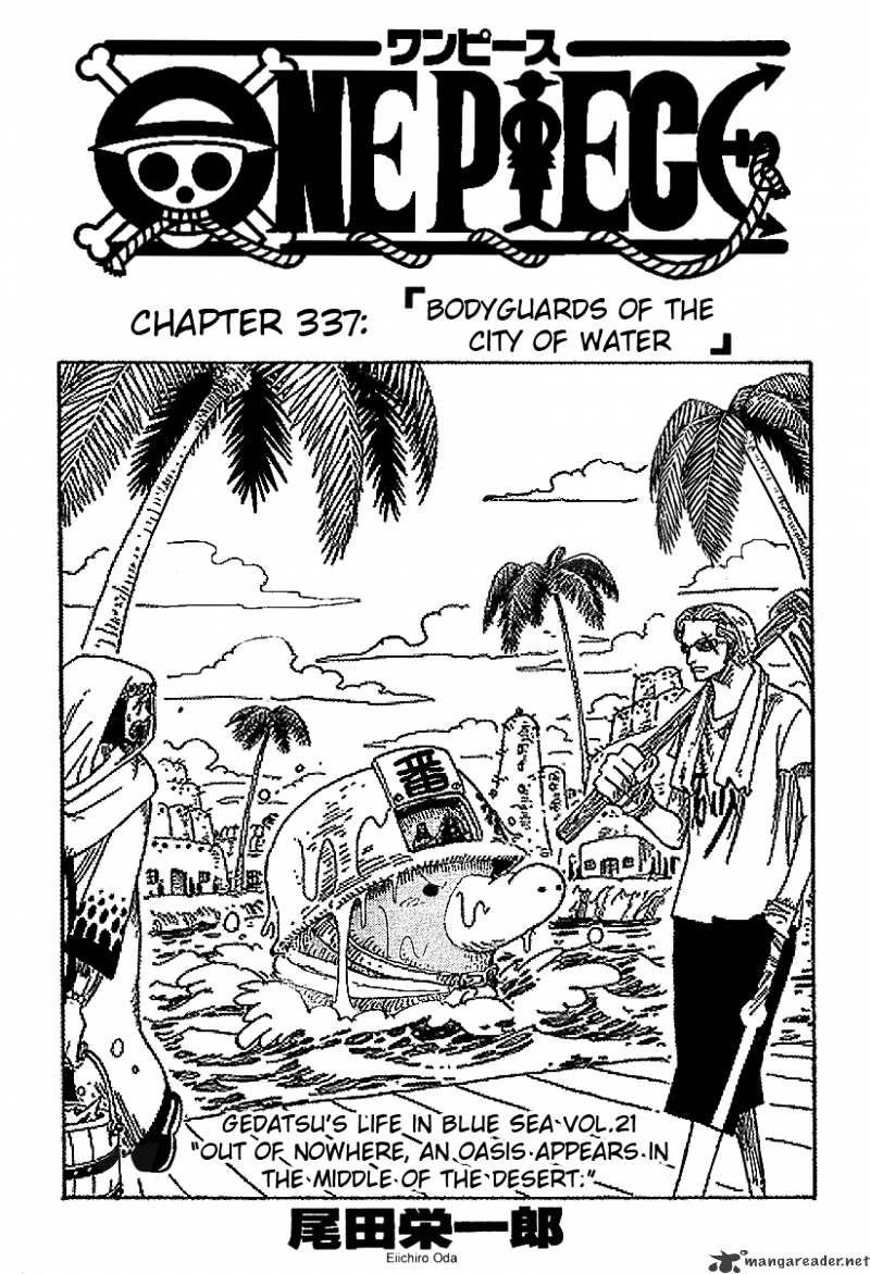 One Piece, Chapter 337 - Bodyguards Of The City Of Water image 01