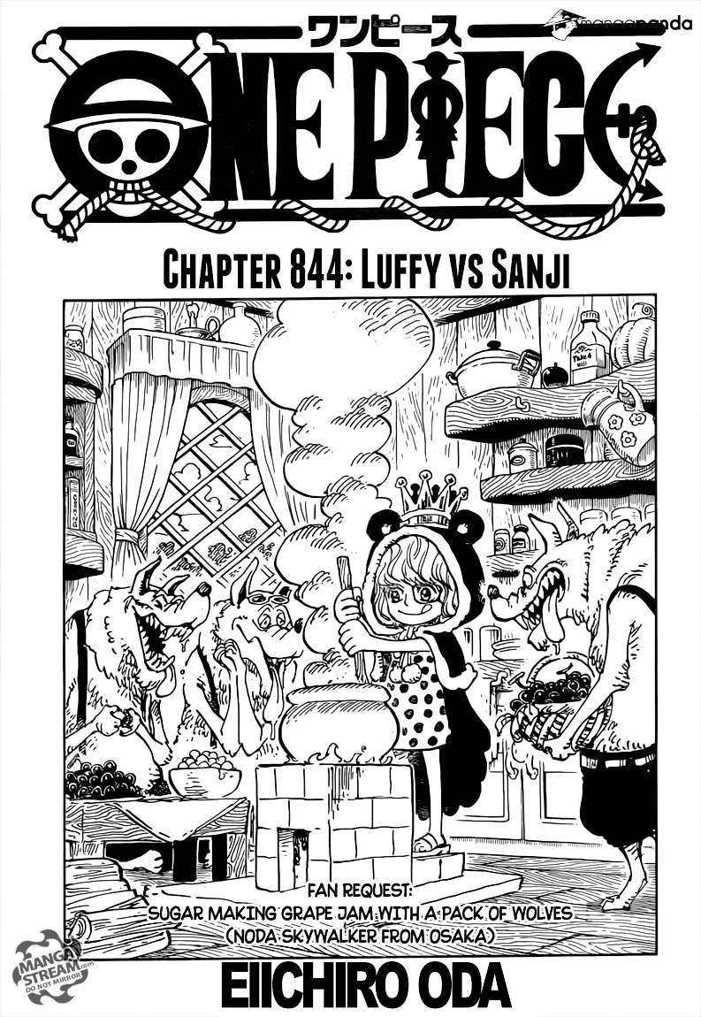 One Piece, Chapter 844 - Luffy vs. Sanji image 01