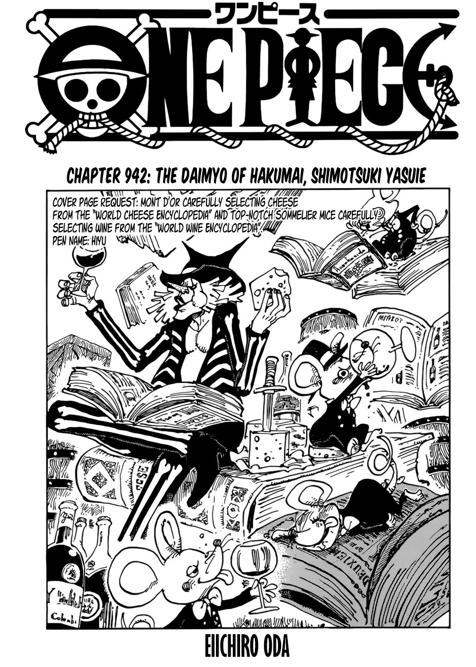 One Piece, Chapter 942 - The Daimyo of Hakumai, Shimotsuki Yasuie image 01