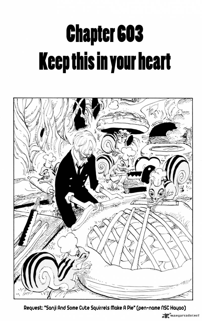 One Piece, Chapter 603 - Keep It In Your Heart image 01