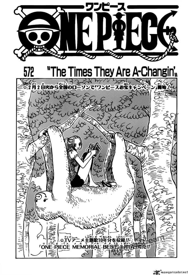 One Piece, Chapter 572 - The Times, They are A-Changing image 01