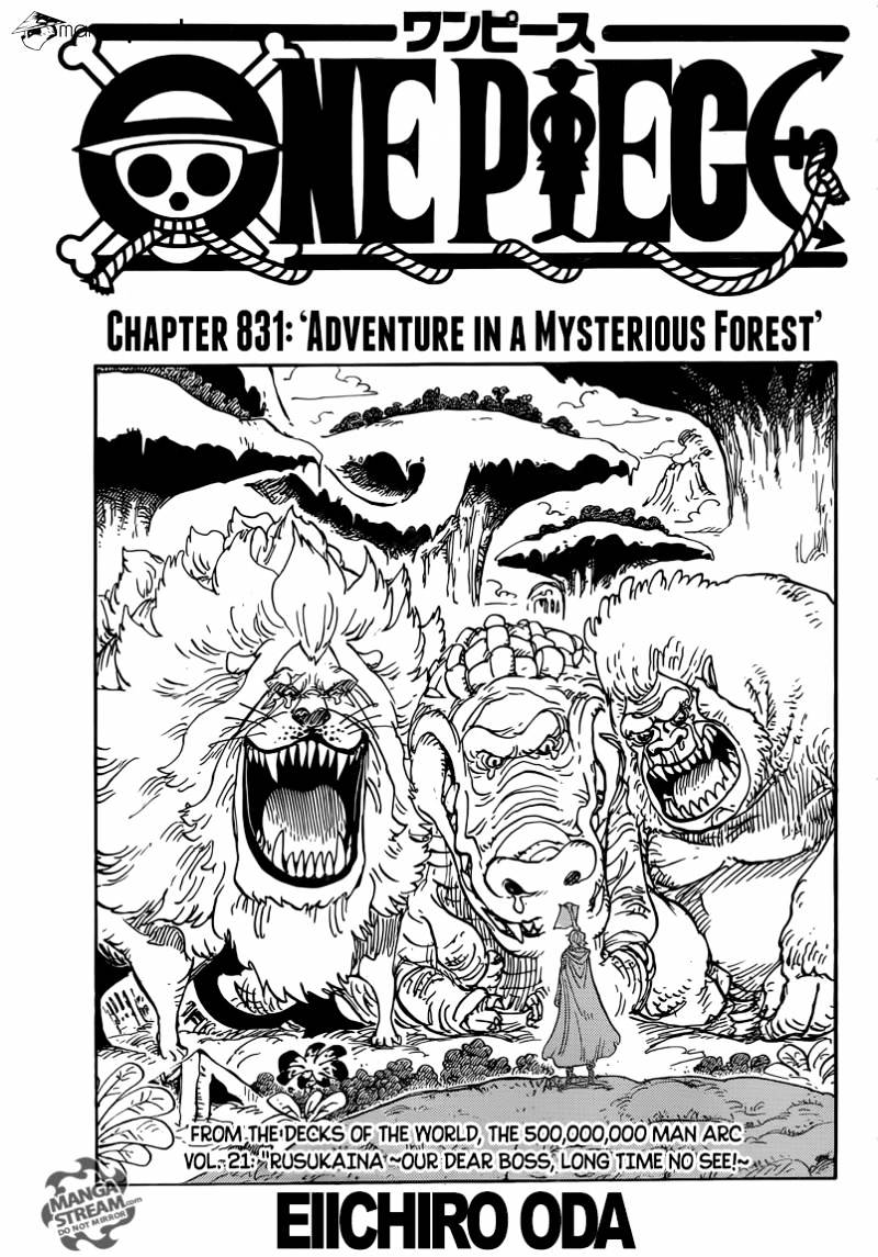 One Piece, Chapter 831 - Adventure in a Mysterious Forest image 01