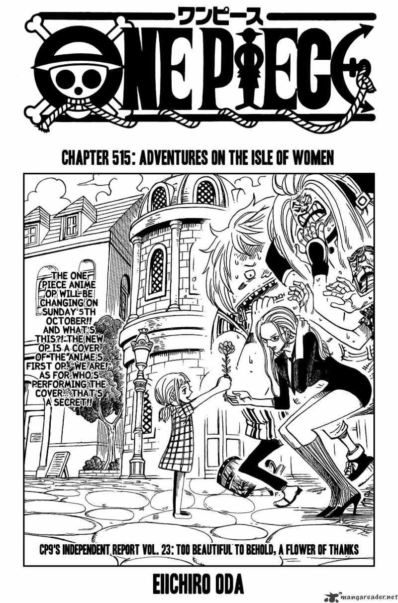 One Piece, Chapter 515 - Adventures on the Isle of Women image 01