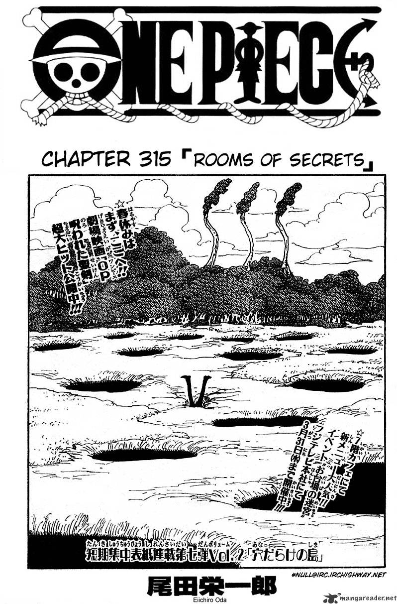 One Piece, Chapter 315 - Rooms Of Secrets image 01