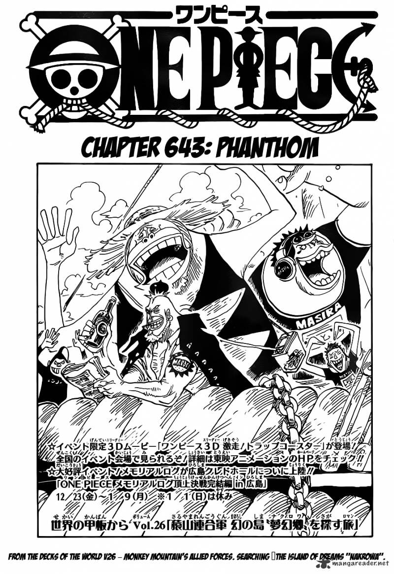 One Piece, Chapter 643 - Phanthom image 01