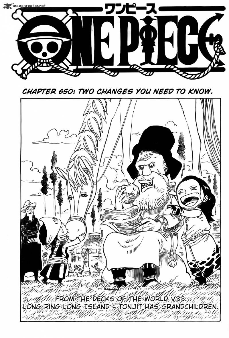 One Piece, Chapter 650 - Two changes you need to know image 01