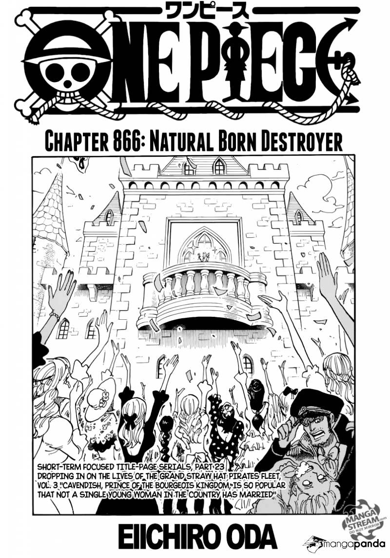 One Piece, Chapter 866 - Natural Born Destroyer image 01
