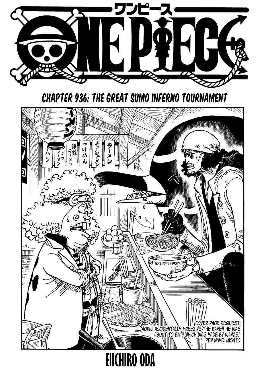 One Piece, Chapter 936 - The Great Sumo Inferno Tournament image 01