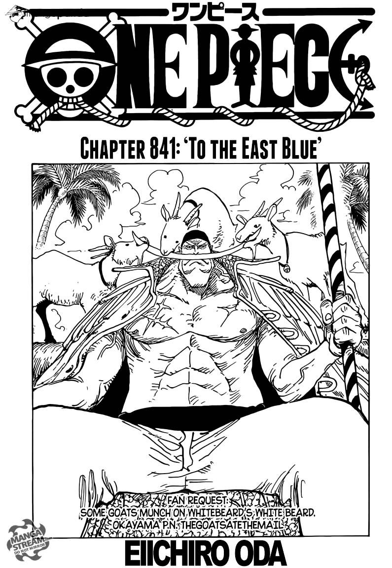 One Piece, Chapter 841 - To the East Blue image 01