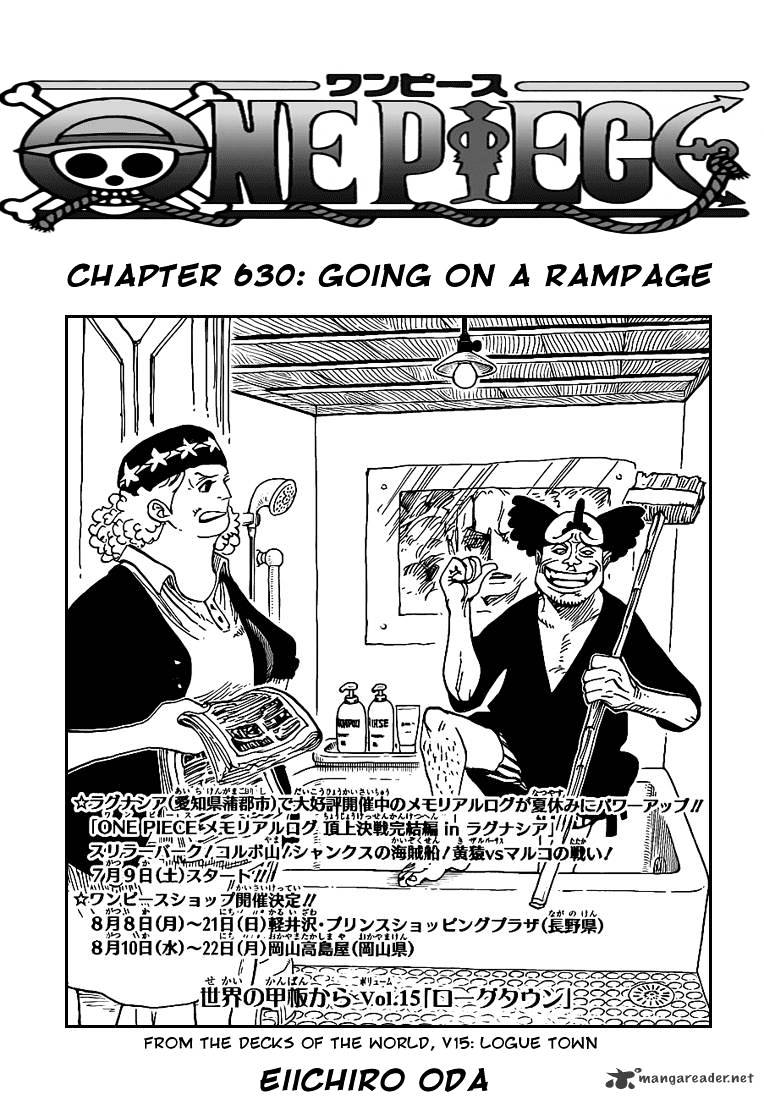 One Piece, Chapter 630 - Lashing Out image 01