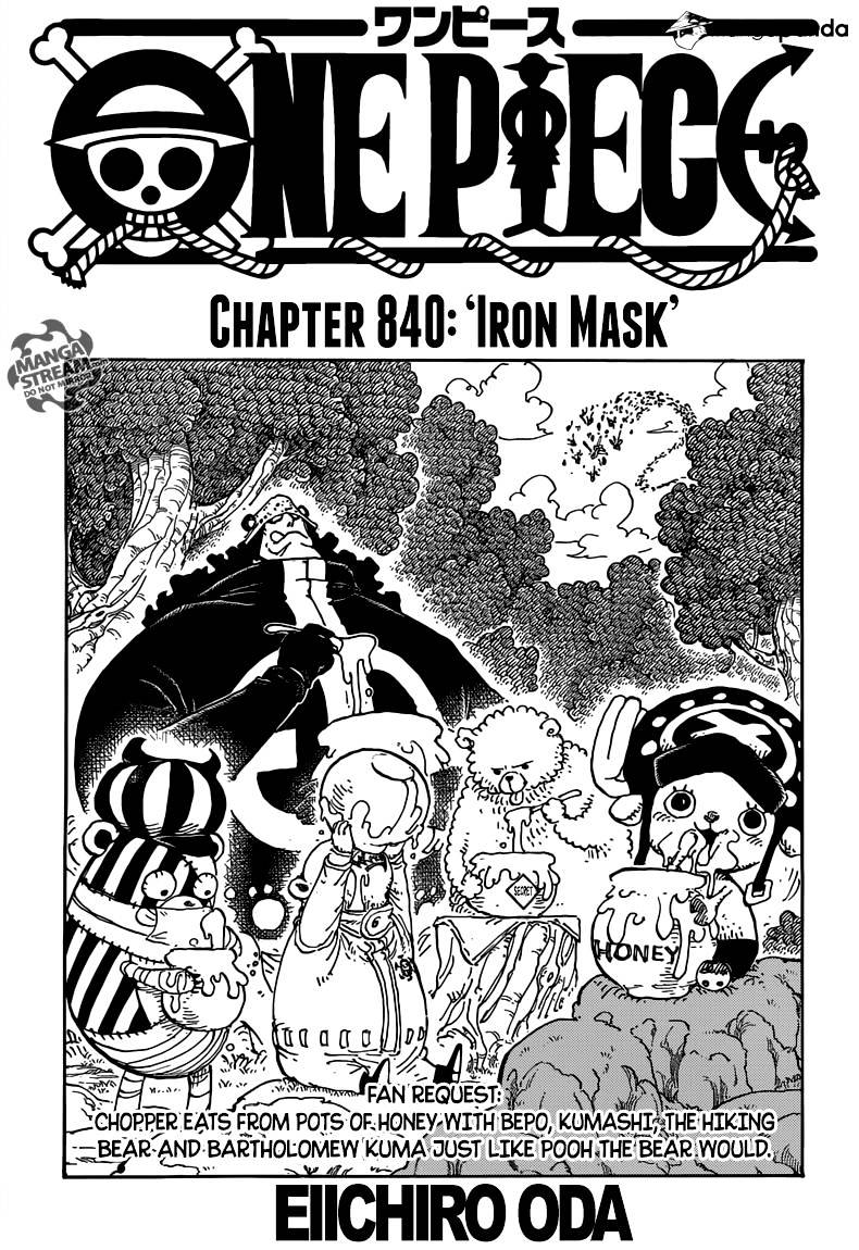 One Piece, Chapter 840 - Iron Mask image 01