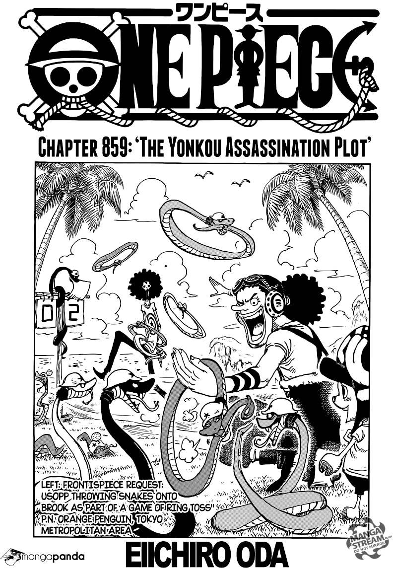 One Piece, Chapter 859 - The Yonkou Assasination Plot image 01