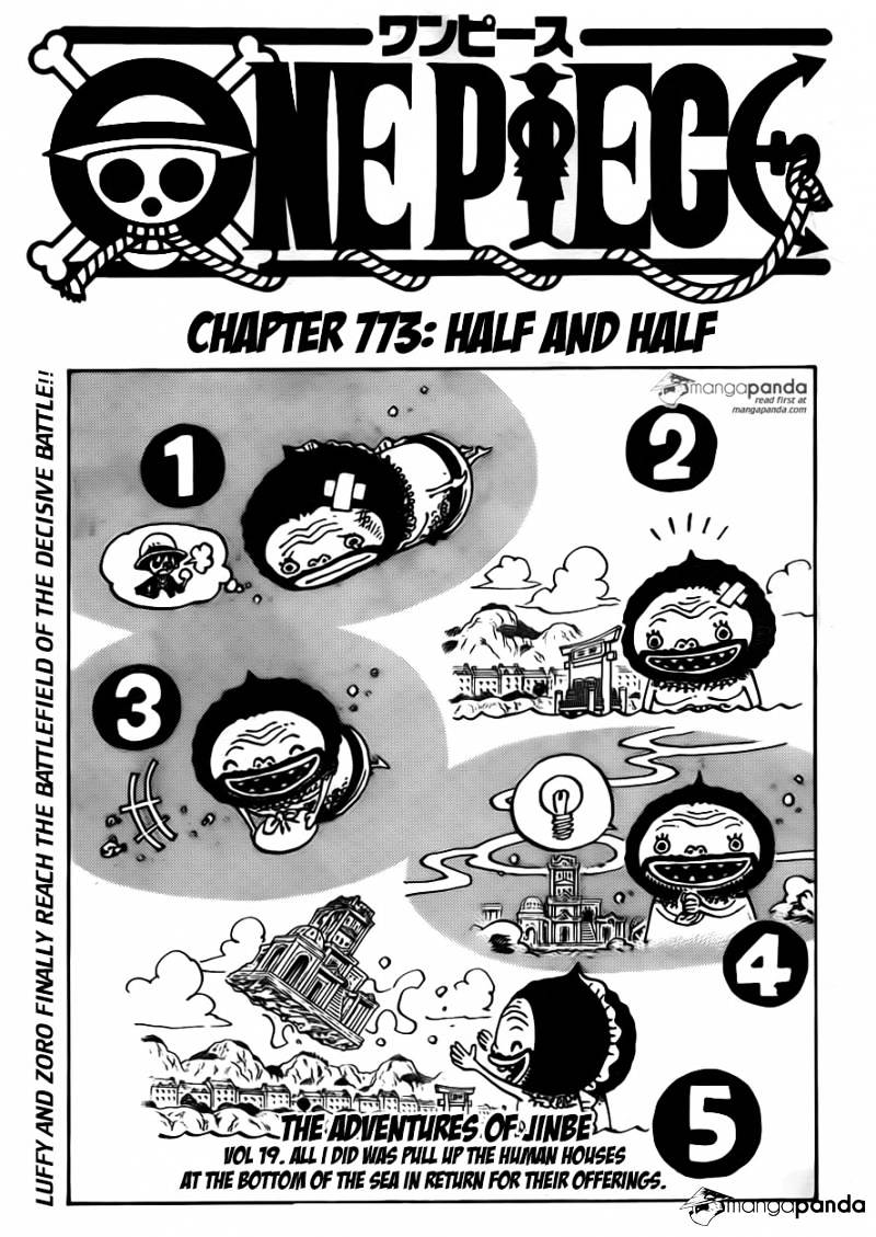 One Piece, Chapter 773 - Half and Half image 01