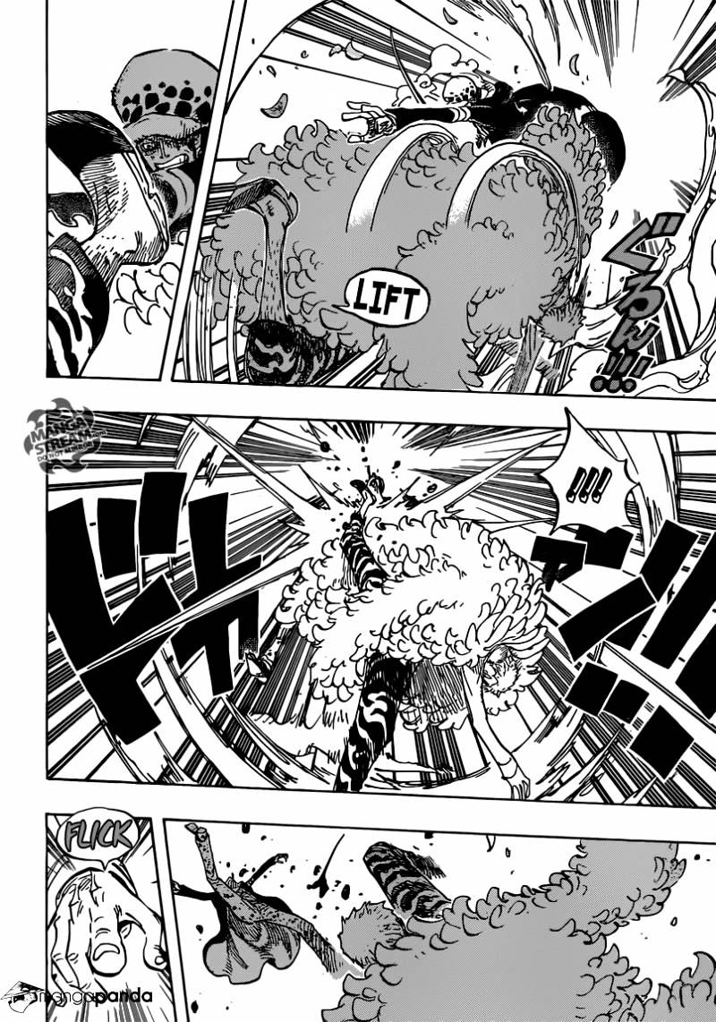 One Piece, Chapter 729 - Shichibukai Doflamingo VS Shichibukai Law image 05