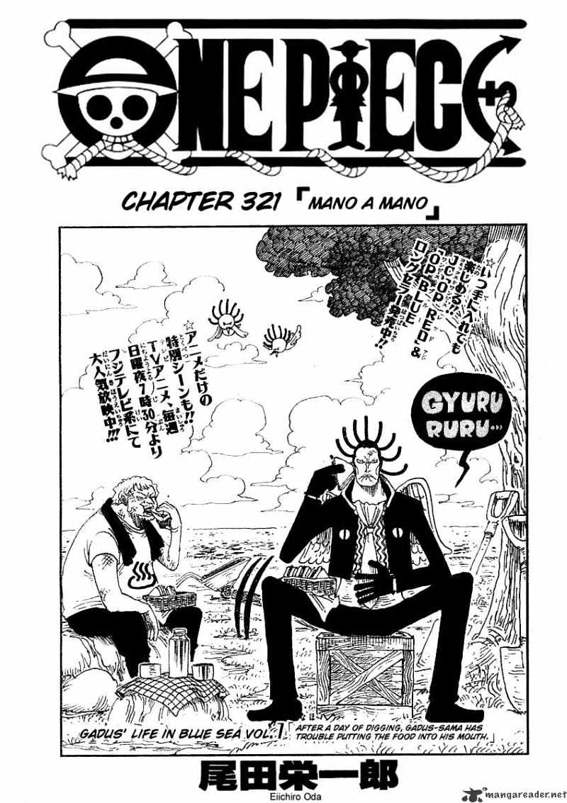 One Piece, Chapter 321 - Mano A Mano image 01