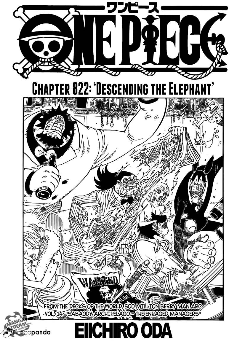 One Piece, Chapter 822 - Descending the Elephant image 01