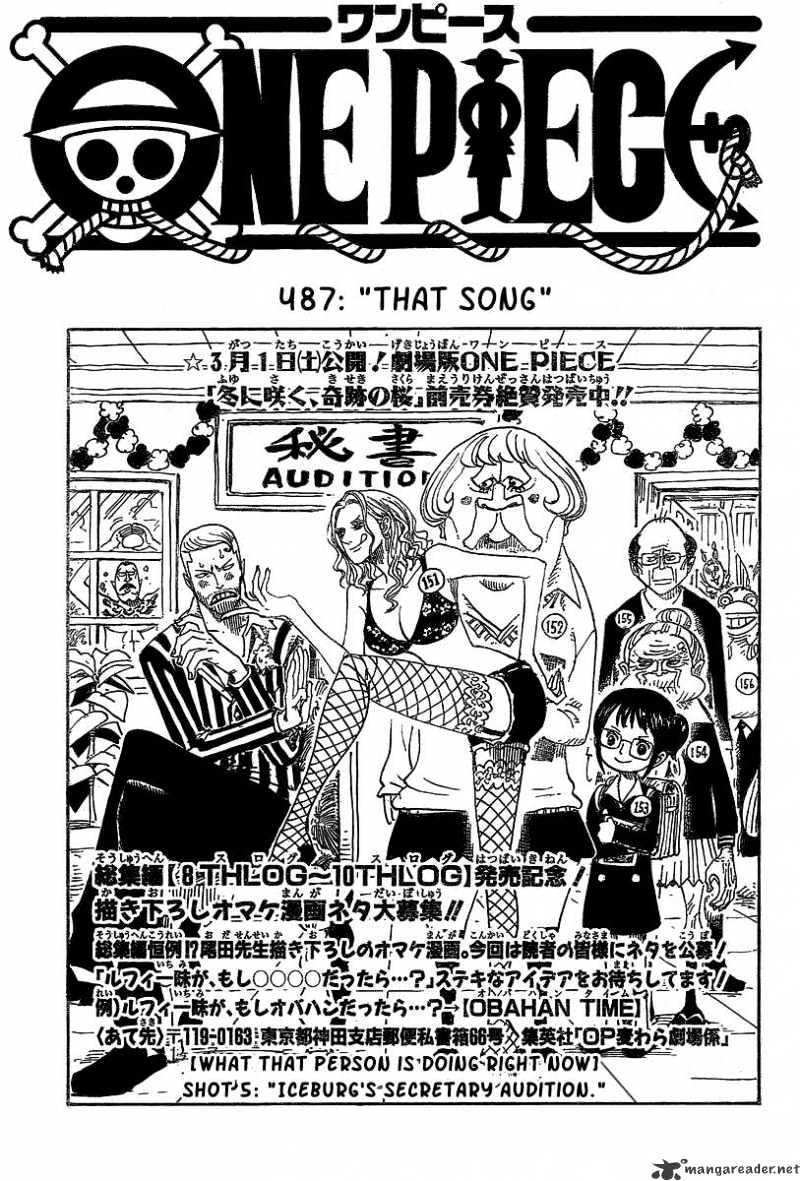 One Piece, Chapter 487 - That Song image 01