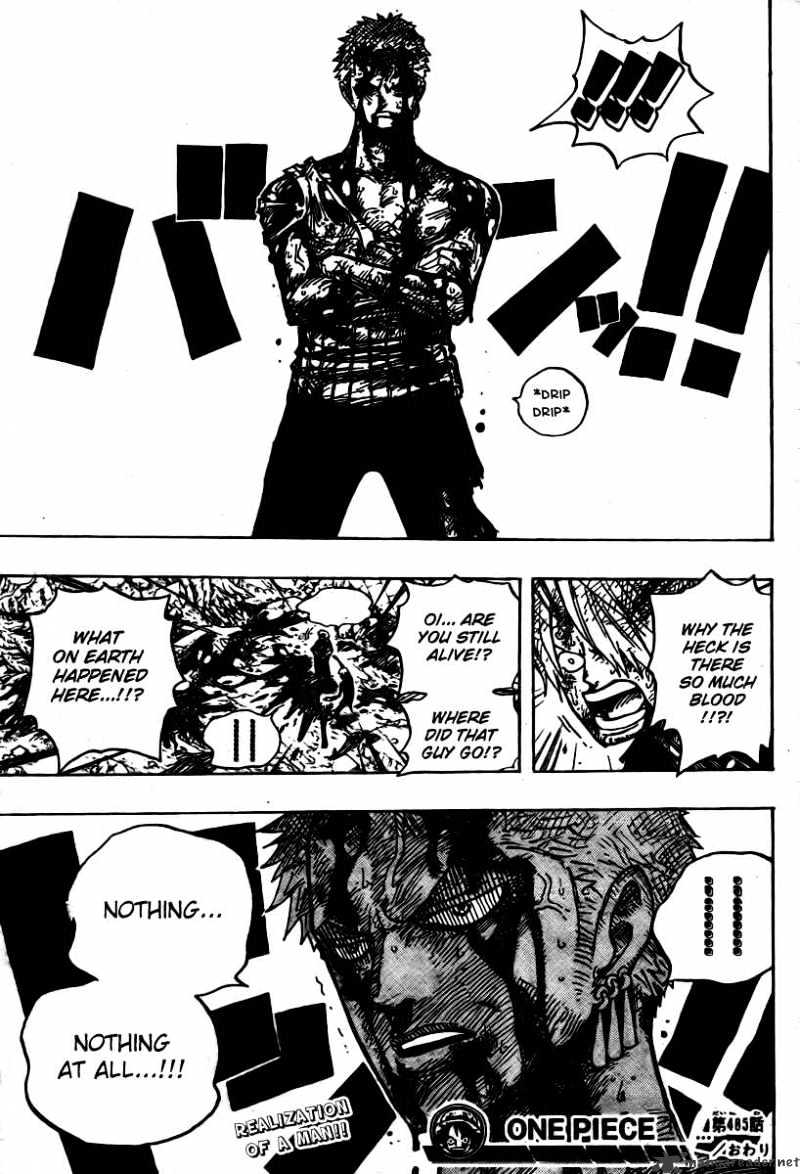 One Piece, Chapter 485 - Member of the Strawhat Crew - Pirate Hunter Zoro image 19